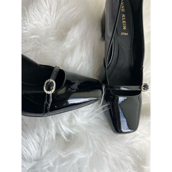 🆕 Anne Klein Laural Mary Jane Pump Black Patent Leather Size 6.5 - Picture 7 of 14
